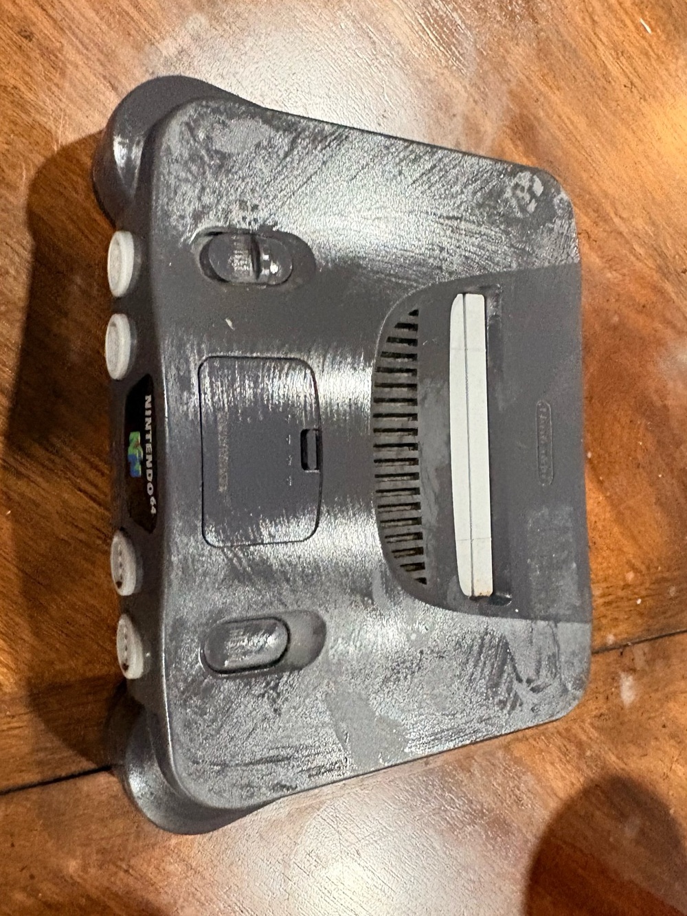 Nintendo N64 Console in Charcoal Gray with White Buttons